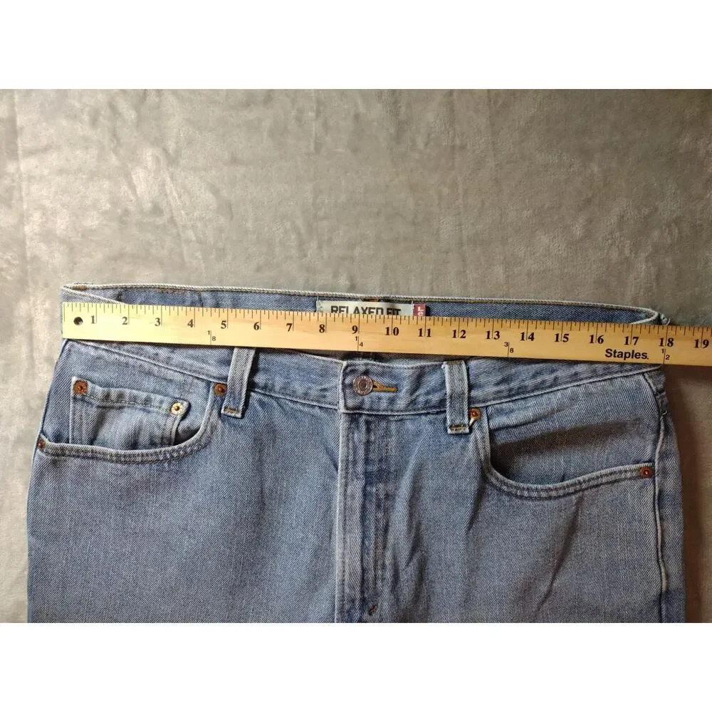 Vtg Levis 550 Jeans Mens 36x31 Relaxed Fit Light Wash Retro Y2K Streetwear USA
